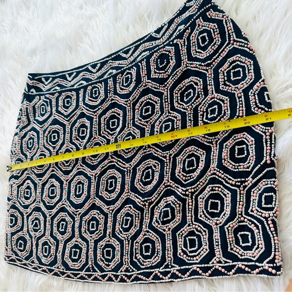 Rare NWT Boston Proper heavily embroidered beaded mini skirt size 14 - Picture 4 of 10